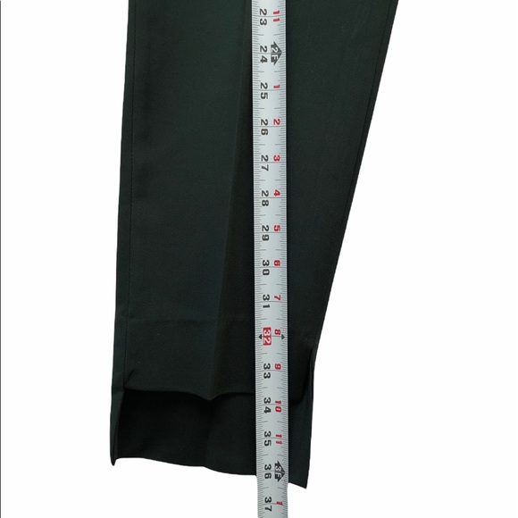 Zara Forest Green Mid Rise High Low Hemline Trouser Pants Size 8 - Picture 10 of 16